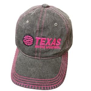 Texas Motor Speedway Hat Cap Strap Back Mens One Size Black Pink Racing NASCAR